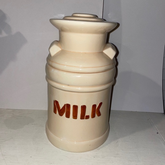 Gear Block Milk Can Cookie Snack Canister - Picture 1 of 6